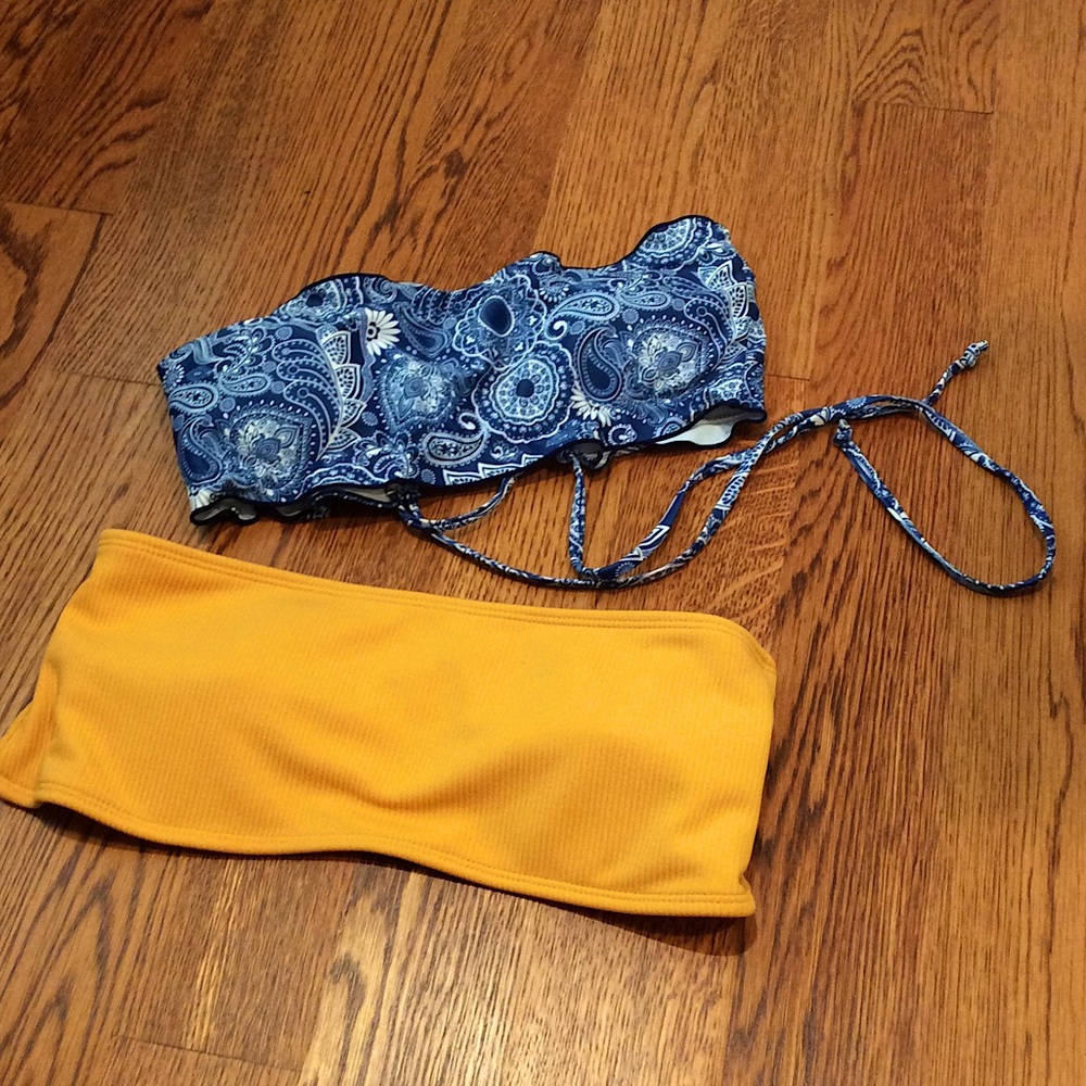 2 Strapless Bikini Tops